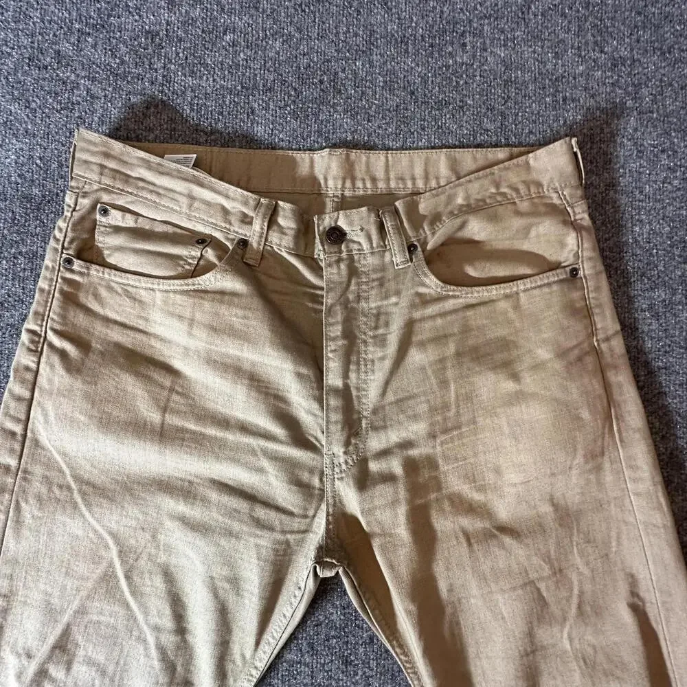 Levi's 505 Regular Fit‎ Men’s Beige Jeans - W36 L30